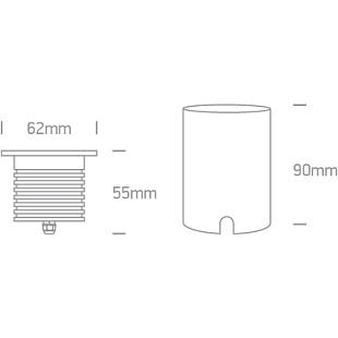 Interiérové svietidlo ONE LIGHT ext. pochôdzne svietidlo DIMM 69052/W