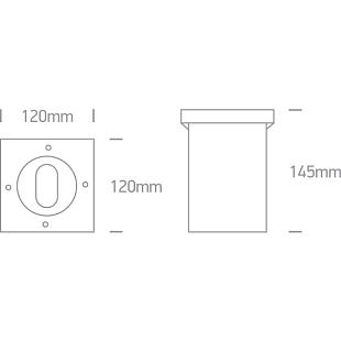 Interiérové svietidlo ONE LIGHT ext. pochôdzne svietidlo 69048G