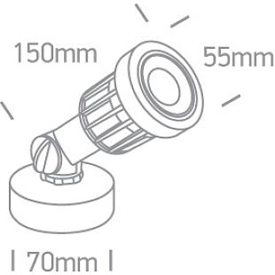 Interiérové svietidlo ONE LIGHT ext. svietidlo s bodcom  7070/C