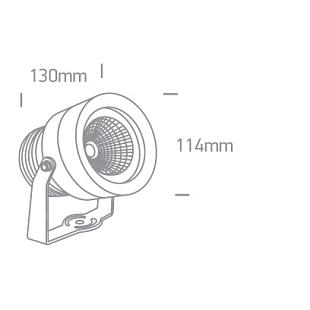 Vonkajšie svietidlo ONE LIGHT ext. svietidlo s bodcom  7047/W/W