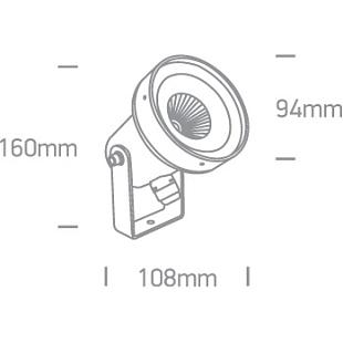 Vonkajšie svietidlo ONE LIGHT ext. svietidlo s bodcom  67196B/AN/W