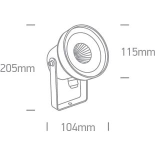 Vonkajšie svietidlo ONE LIGHT ext. svietidlo s bodcom  67196C/AN/W