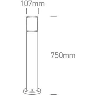Vonkajšie svietidlo ONE LIGHT ext. stĺpikové svietidlo  67102/G