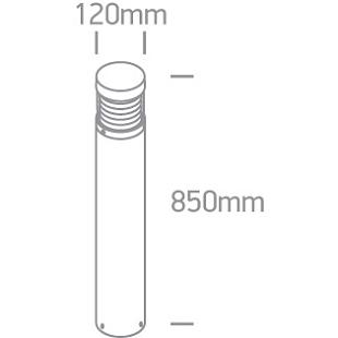 Vonkajšie svietidlo ONE LIGHT ext. stĺpikové svietidlo 67034/G/W