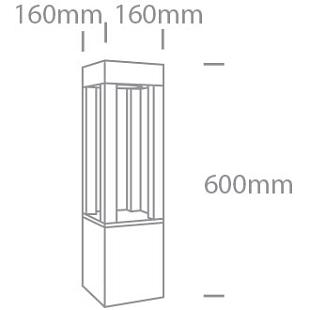 Vonkajšie svietidlo ONE LIGHT ext. stĺpikové svietidlo 67504/AN/C