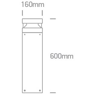 Vonkajšie svietidlo ONE LIGHT ext. stĺpikové svietidlo 67510A/AN/W