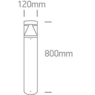 Vonkajšie svietidlo ONE LIGHT ext. stĺpikové svietidlo 67410/AN/W