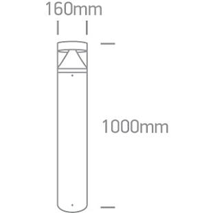 Vonkajšie svietidlo ONE LIGHT ext. stĺpikové svietidlo 67410A/AN/C