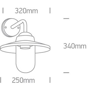 Vonkajšie svietidlo ONE LIGHT ext. nástenné svietidlo 67408/B
