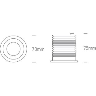 Interiérové svietidlo ONE LIGHT ext. zápustné svietidlo DIMM 10107H/W/C