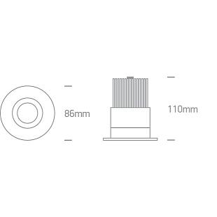 Interiérové svietidlo ONE LIGHT ext. zápustné svietidlo DIMM 10112C/W/W