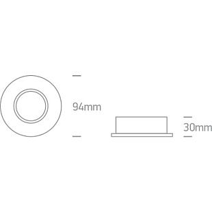 Interiérové svietidlo ONE LIGHT zapustené svietidlo  11105C/W