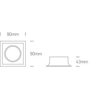 Interiérové svietidlo ONE LIGHT zápustné svietidlo 51105TG/W