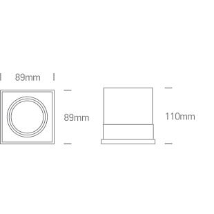 Interiérové svietidlo ONE LIGHT zápustné svietidlo 51010TR/W