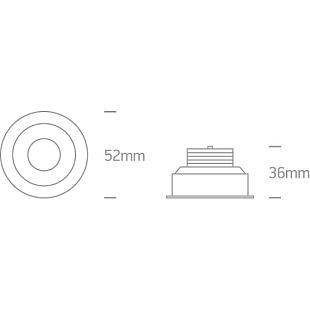 Interiérové svietidlo ONE LIGHT zápustné svietidlo DIMM 11103B/W/W