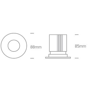 Interiérové svietidlo ONE LIGHT zápustné svietidlo DIMM 11112/W/W