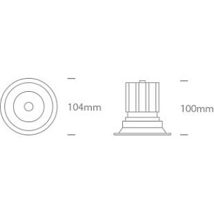 Interiérové svietidlo ONE LIGHT zápustné svietidlo DIMM 11112TA/W/W