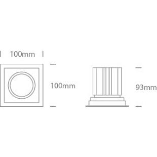 Interiérové svietidlo ONE LIGHT zápustné svietidlo DIMM 51112E/W/W