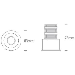Interiérové svietidlo ONE LIGHT zápustné svietidlo DIMM 11106M/W/W