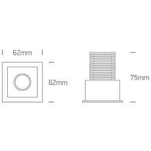 Interiérové svietidlo ONE LIGHT zápustné svietidlo DIMM 51106M/W/W