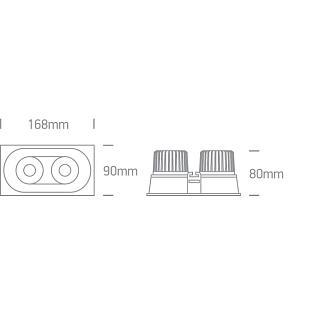 Interiérové svietidlo ONE LIGHT zápustné svietidlo DIMM 11207WD/W/W