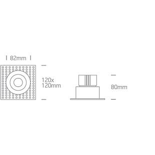 Interiérové svietidlo ONE LIGHT zápustné svietidlo DIMM 11107BT/W/W