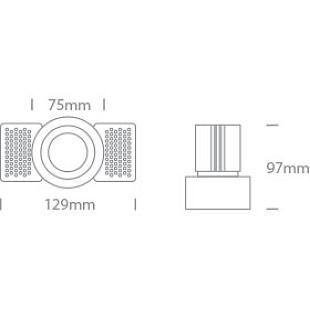 Interiérové svietidlo ONE LIGHT zápustné svietidlo DIMM 11112T/W/W