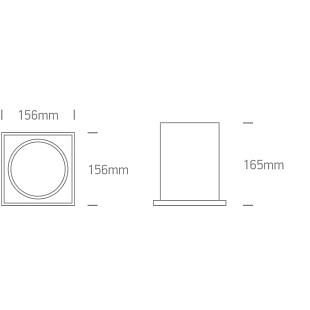 Interiérové svietidlo ONE LIGHT zapustený montážny box  51100TR/B