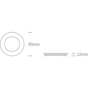 Interiérové svietidlo ONE LIGHT zápustný LED panel 10103FA/W/C