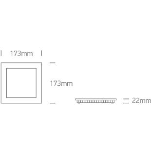 Interiérové svietidlo ONE LIGHT zápustný LED panel 50116FA/G/W