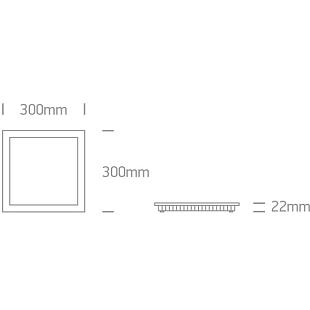 Interiérové svietidlo ONE LIGHT zápustný LED panel 50130FA/W/C