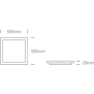 Interiérové svietidlo ONE LIGHT zápustný/závesný LED panel 50140B/W/C