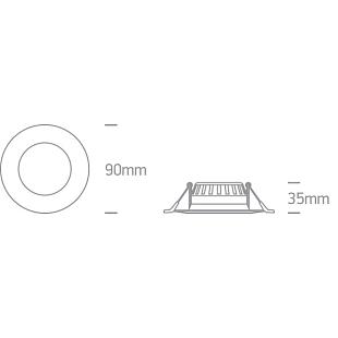 Interiérové svietidlo ONE LIGHT zápustný LED panel 10103T/W/W