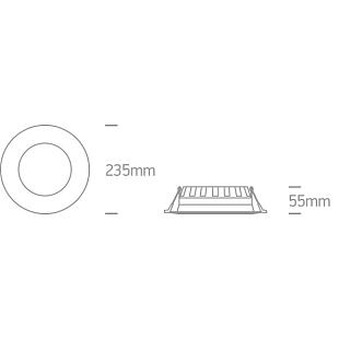 Interiérové svietidlo ONE LIGHT zápustný LED panel 10124T/W/W