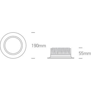 Interiérové svietidlo ONE LIGHT CCT zápustný LED panel 10120UV/B/V