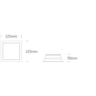 Interiérové svietidlo ONE LIGHT CCT zápustný LED panel 50130UV/W