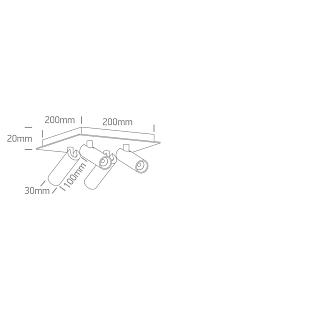 Interiérové svietidlo ONE LIGHT stropné svietidlo 65004E/W/W