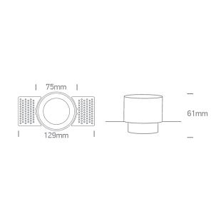 Interiérové svietidlo ONE LIGHT zápustné svietidlo  10105YTR/W