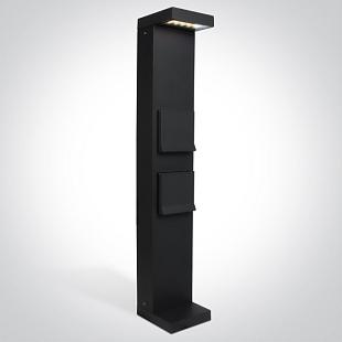 Vonkajšie svietidlo ONE LIGHT exteriérový stĺpik 8W so zásuvkami
