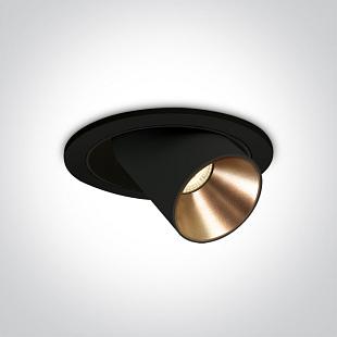 Interiérové svietidlo Zapustené nastaviteľné svietidlo ONE LIGHT BLACK COB 12W CCTV 