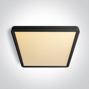 Interiérové svietidlo ONE LIGHT BLACK PLAFO SQUARE 24W CCTV UGR19 230V