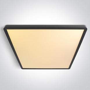 Interiérové svietidlo ONE LIGHT BLACK PLAFO SQUARE 40W CCTV UGR19 230V
