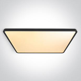 Interiérové svietidlo ONE LIGHT BLACK PLAFO RECTANGULAR 60W CCTV UGR19 230V