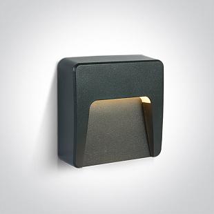 Interiérové svietidlo ONE LIGHT ANTHRACITE WALL LIGHT 3W CCTV DARK LIGHT IP65 230V