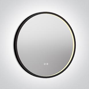 Interiérové svietidlo ONE LIGHT BLACK ROUND MIRROR 20W CCTV IP44 230V DIMMABLE