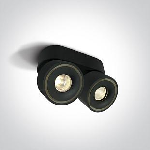 Interiérové svietidlo Stropné svietidlo ONE LIGHT čierna 2x8W CCTV IP20 230V