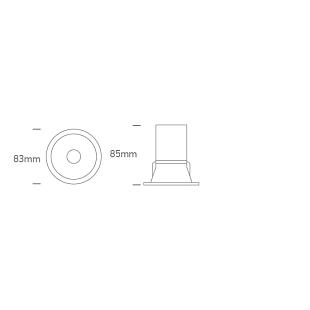 Interiérové svietidlo ONE LIGHT zápustné svietidlo CCTV 10112D/B/V