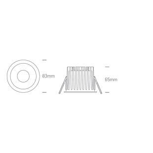 Interiérové svietidlo ONE LIGHT WHITE zápustné svietidlo CCTV 10112G/W/V