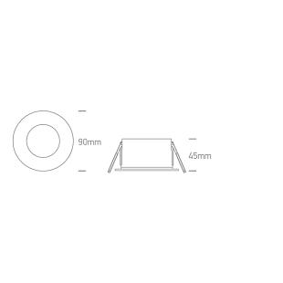 Interiérové svietidlo ONE LIGHT WHITE zapustené svietidlo CCTV 10112GA/W/V