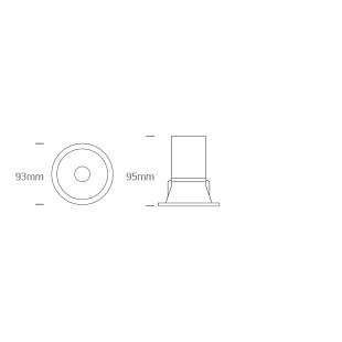 Interiérové svietidlo ONE LIGHT zápustné svietidlo CCTV 10115D/B/V